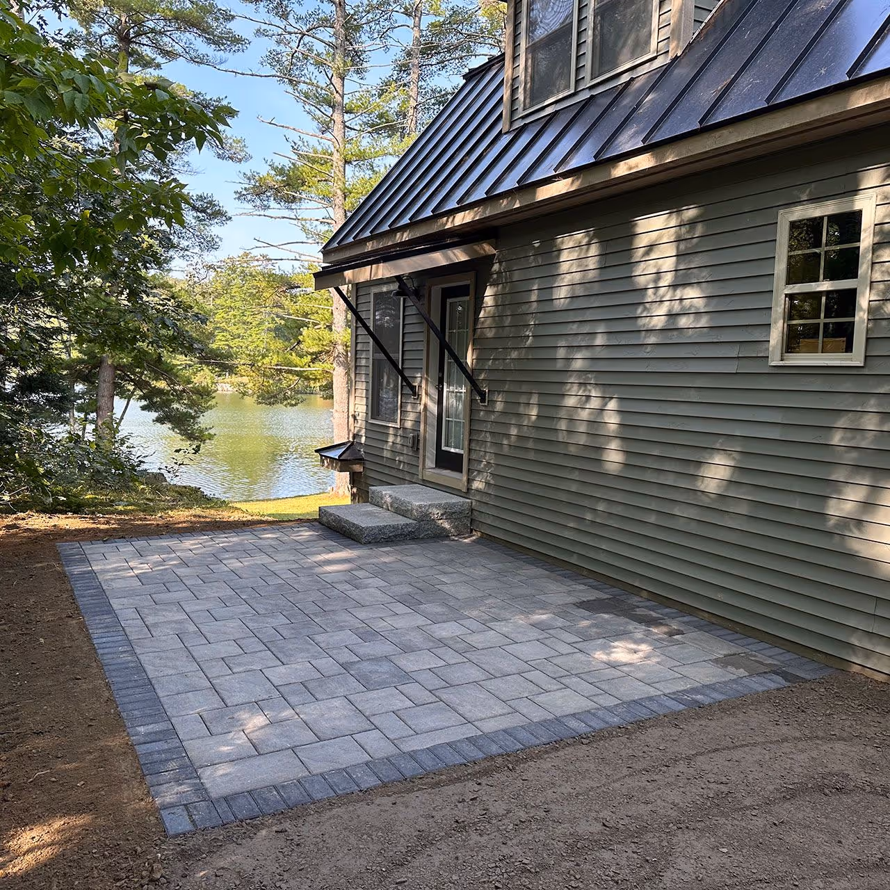 paver patio installation near me Gardiner Maine CamCo Lawn Care