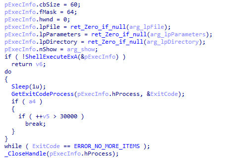 function used to execute the PowerShell script. Source: DarkGate Internals by Sekoia TDR team