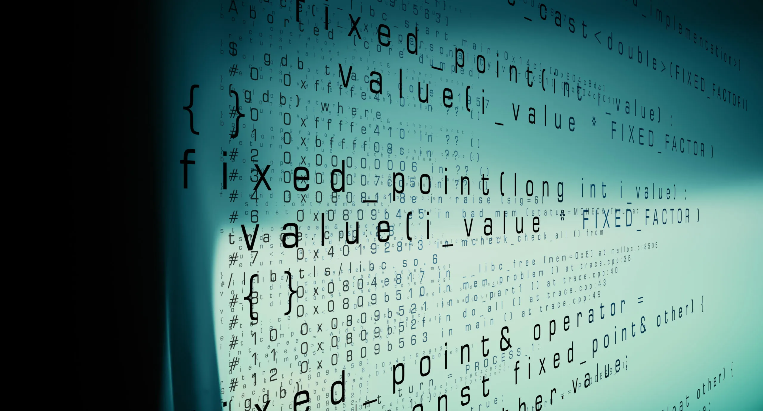 Screen showing computer code.