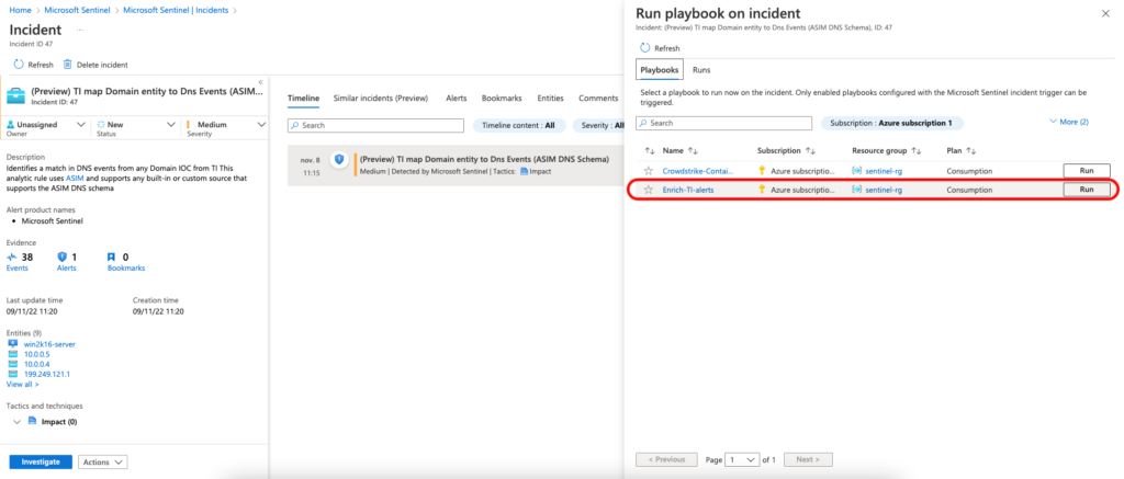 Manual playbook execution (SEKOIA.IO Sentinel One)