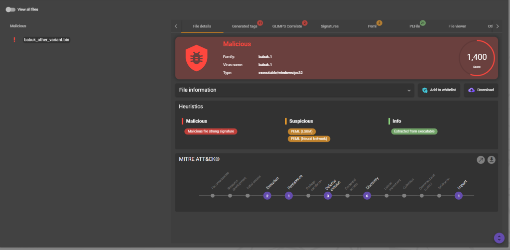 Analyse d'une alerte par GLIMPS depuis la plateforme XDR Sekoia