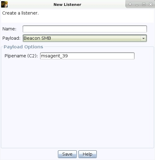 Default Pipename for SMB beacon