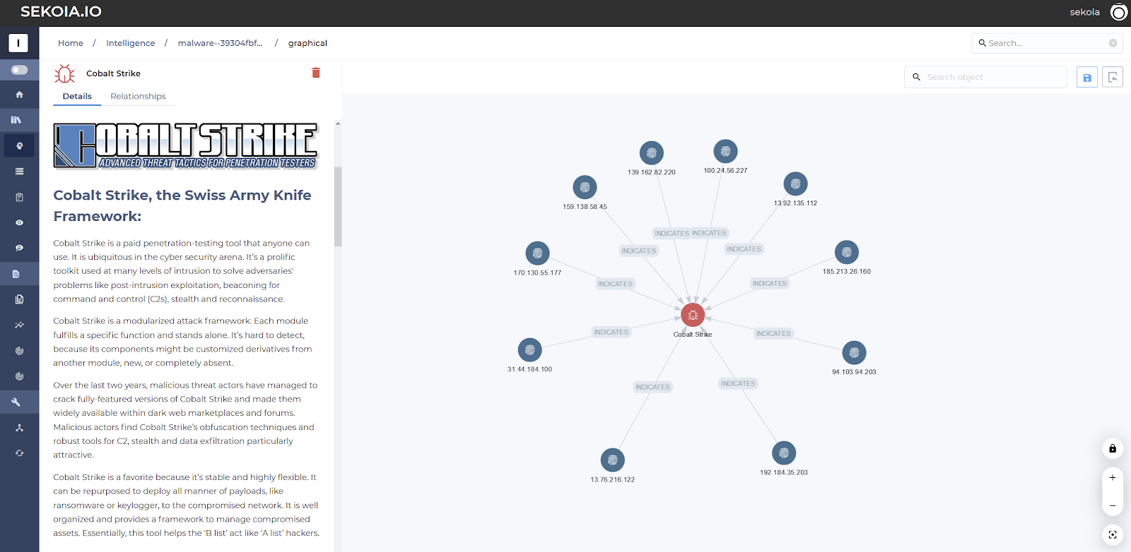 Example of Cobalt Strike servers with default certificate