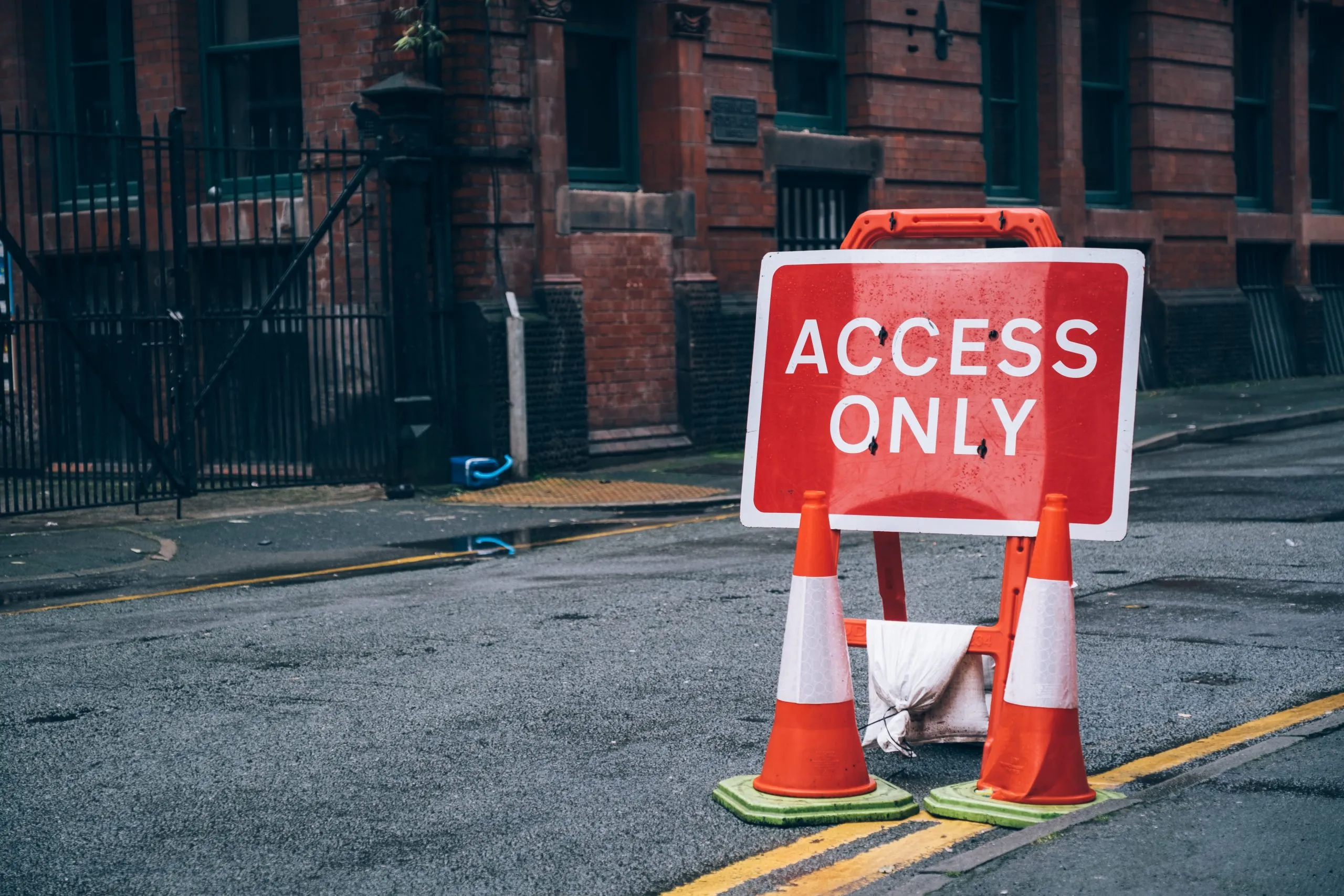 access only road sign