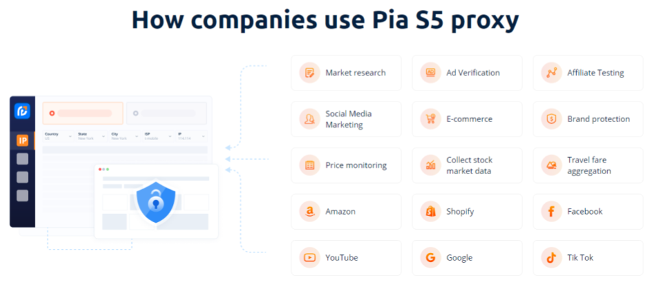 Examples of uses for PiaS5 Proxy