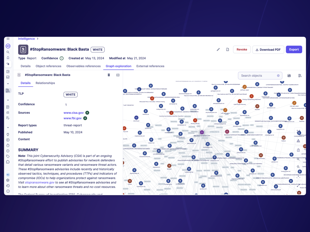 OSINT report modelisation (STIX2.1) in Sekoia SOC Platform