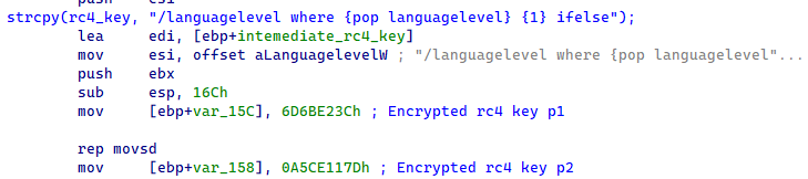 RC4 key decryption to get the RC4 key to decrypt the subsequent stage chunk