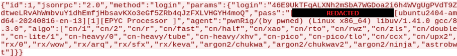 pcap of mining activity - Linux case
