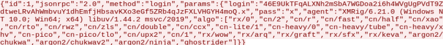 pcap of the mining activity - Windows case