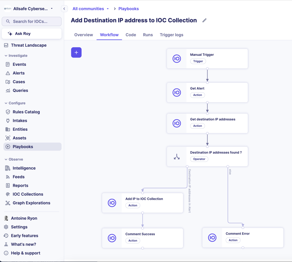 Add Destination IP address to IoC collection
