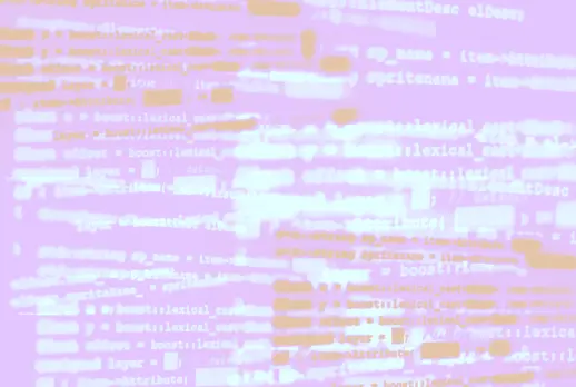 Page of pink code.