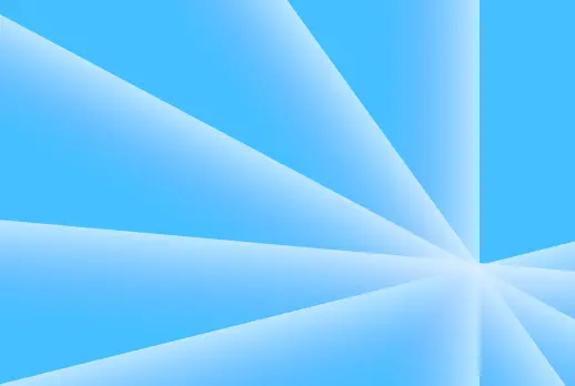 Blue light beams interlocking against a darker blue background. 