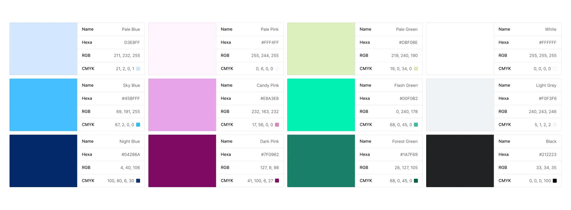 Sekoia's new color palette.