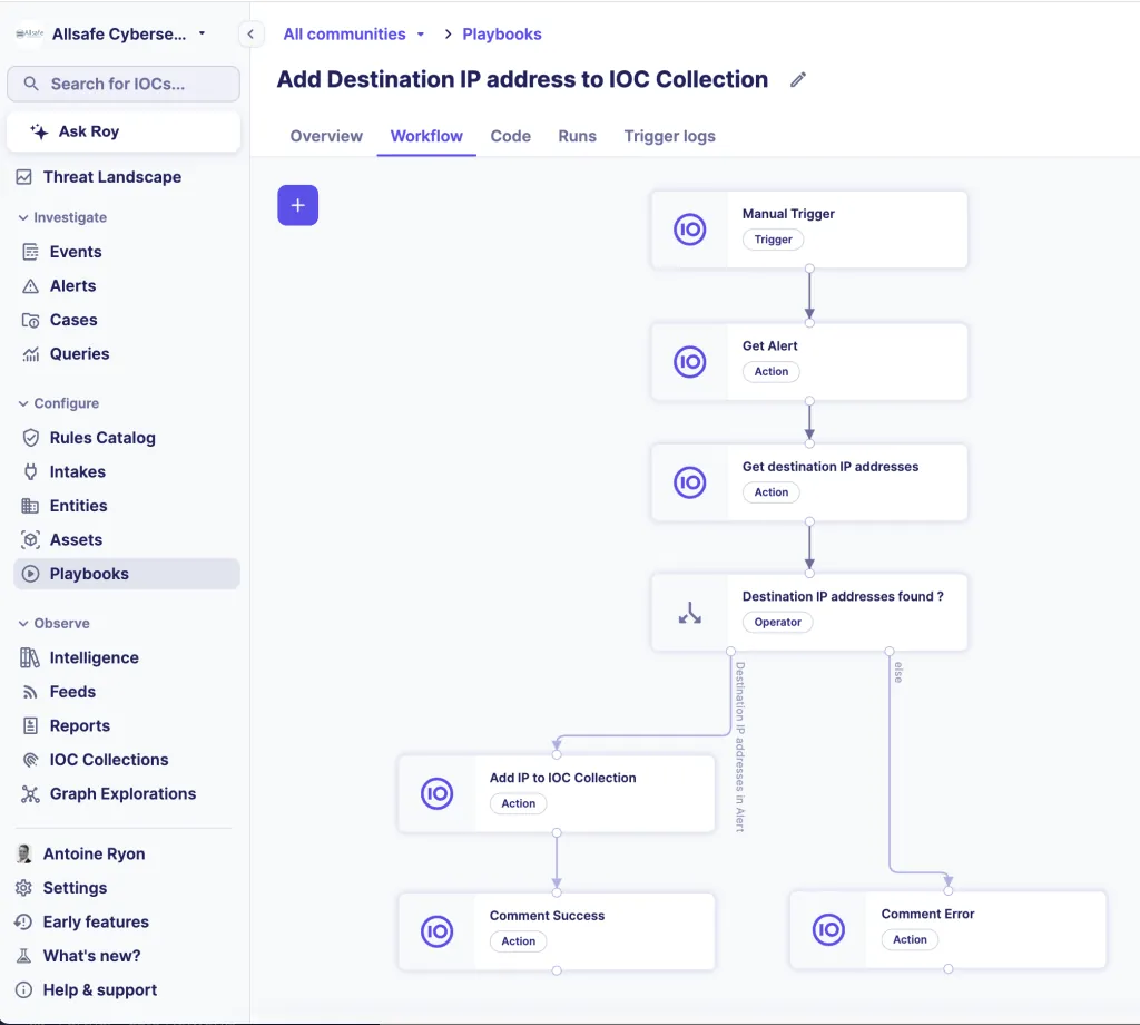 Add Destination IP address to IoC collection