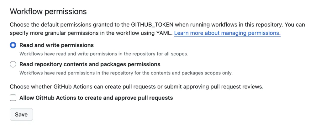 authorize your workflow to write to the repository.