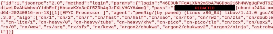 pcap of mining activity - Linux case