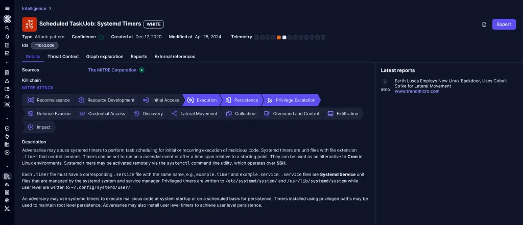 At Sekoia.io, we leverage the ATT&CK framework in several key ways. Source: Sekoia.io SOC platform