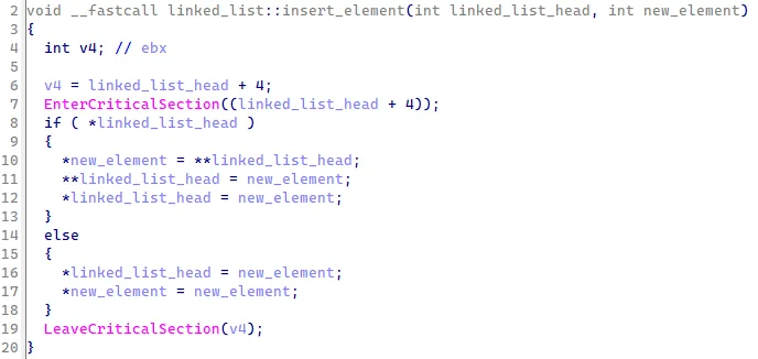 Linked List used by DiceLoader