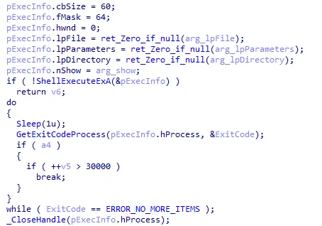 function used to execute the PowerShell script. Source: DarkGate Internals by Sekoia TDR team