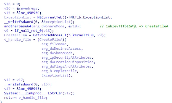 Example of code calling a DLL function using Dynamic API resolution