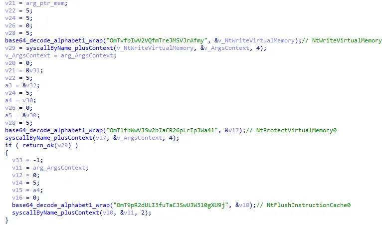 Example of callee function using the union API technique