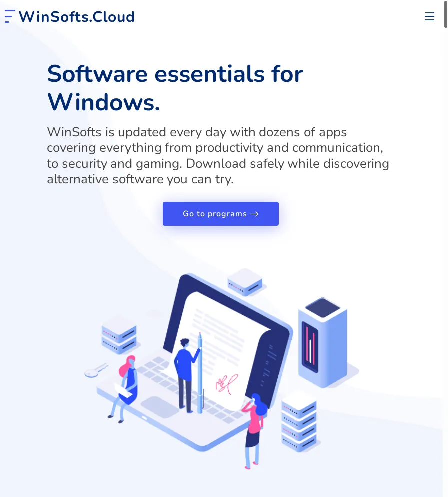 Figure 9. Fake free software catalogue website (winsoft[.]cloud) luring the user to download Aurora sample