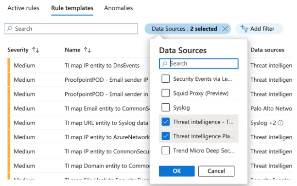 Analytics rule templates filtering (SEKOIA.IO Sentinel One)