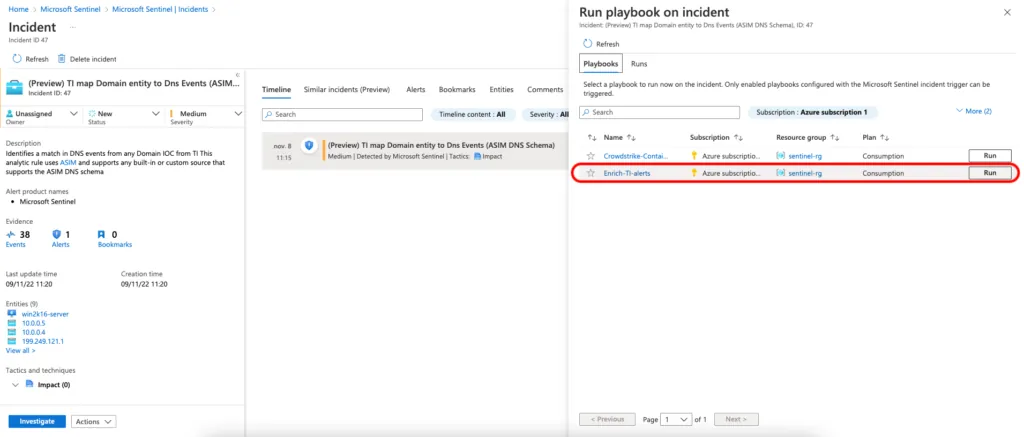 Manual playbook execution (SEKOIA.IO Sentinel One)