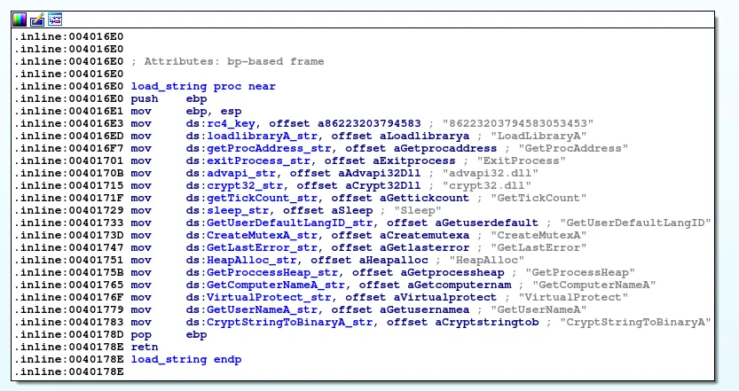RC4 key loading