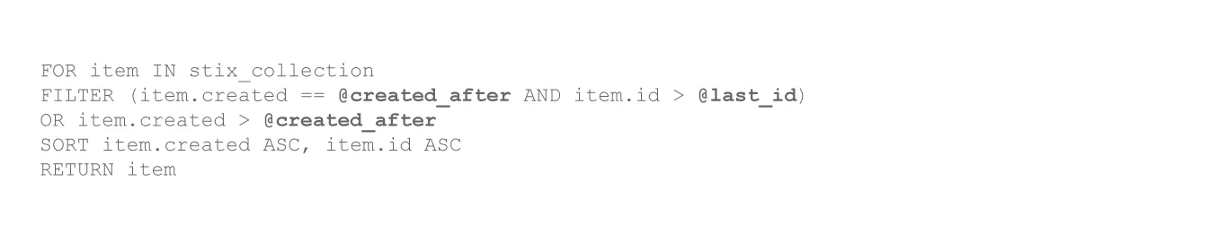 Query cursor pagination at SEKOIA.IO