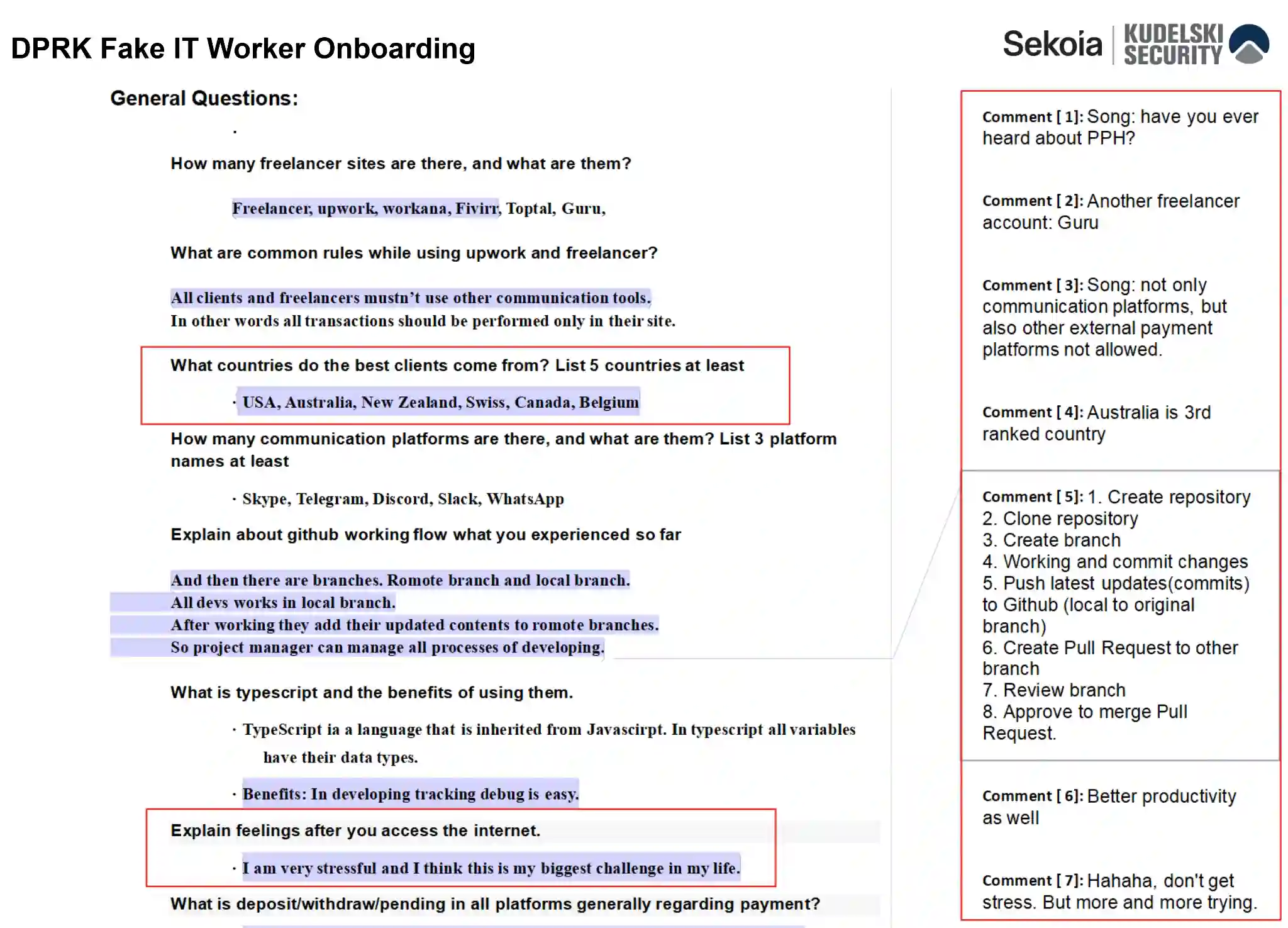 DPRK Fake IT worker onboarding