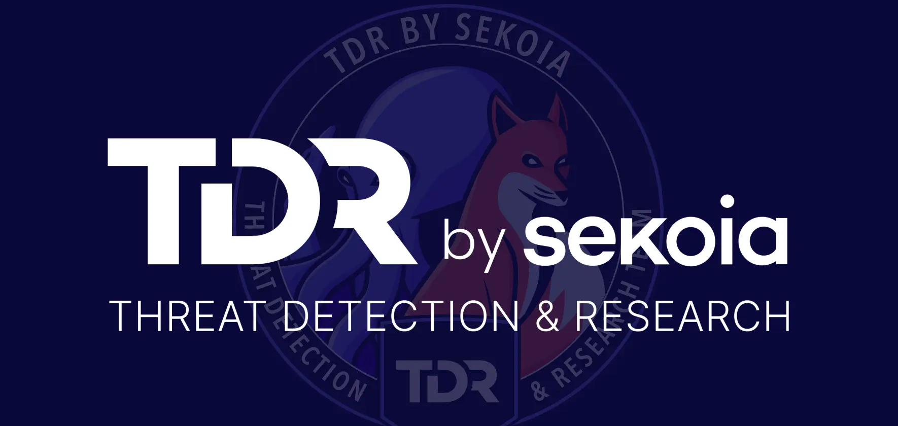 TDR by Sekoia Threat Detection & Research logo banner with a fox mascot emblem.