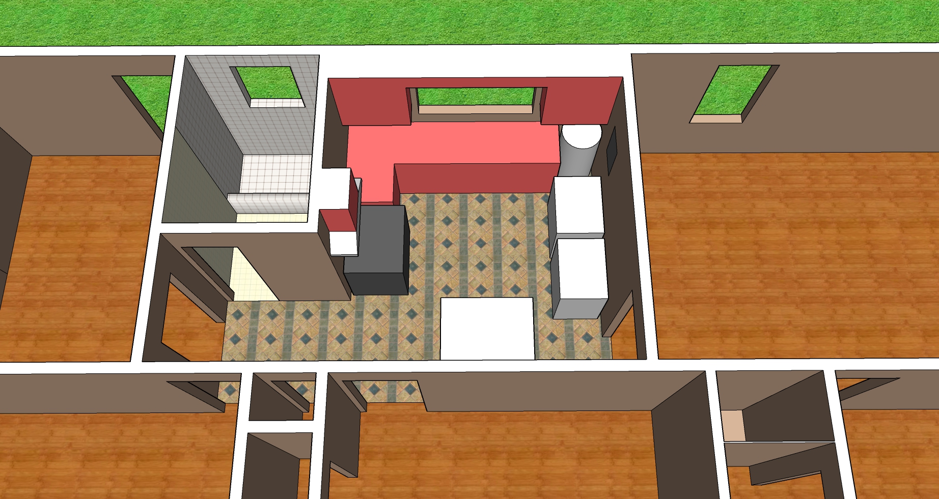 image of completed building project (for a construction company)