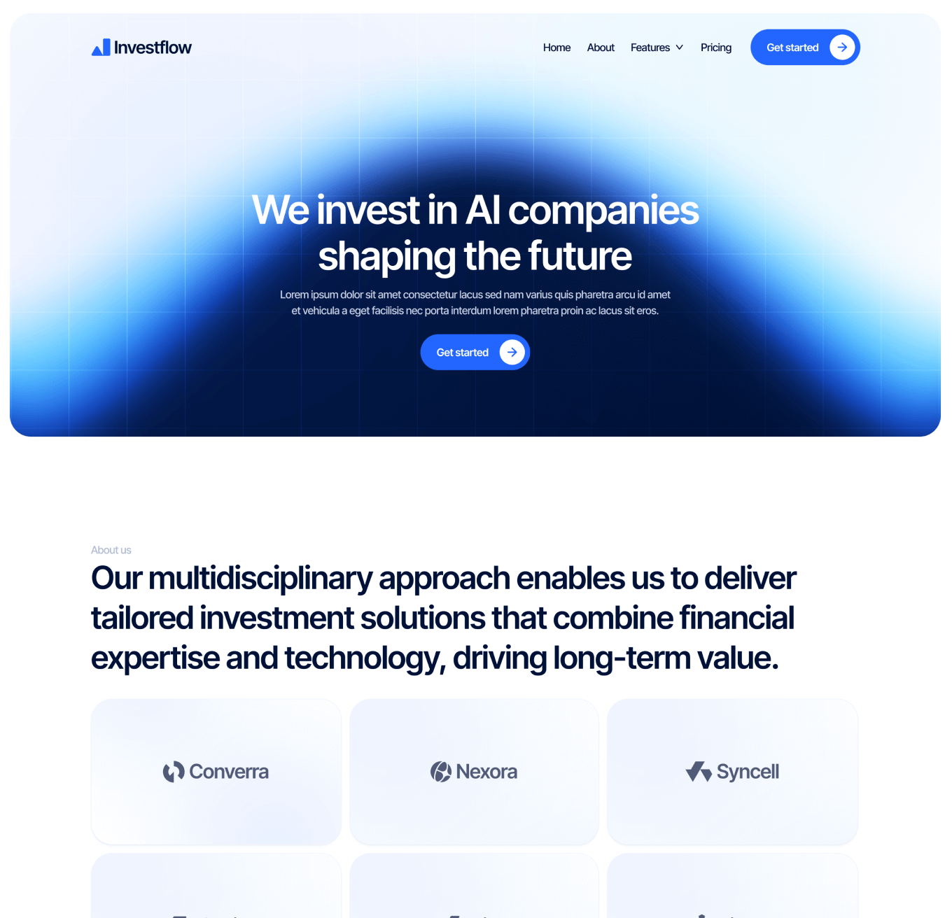Investflow - Home V3 Page - Investment Firm Webflow Template