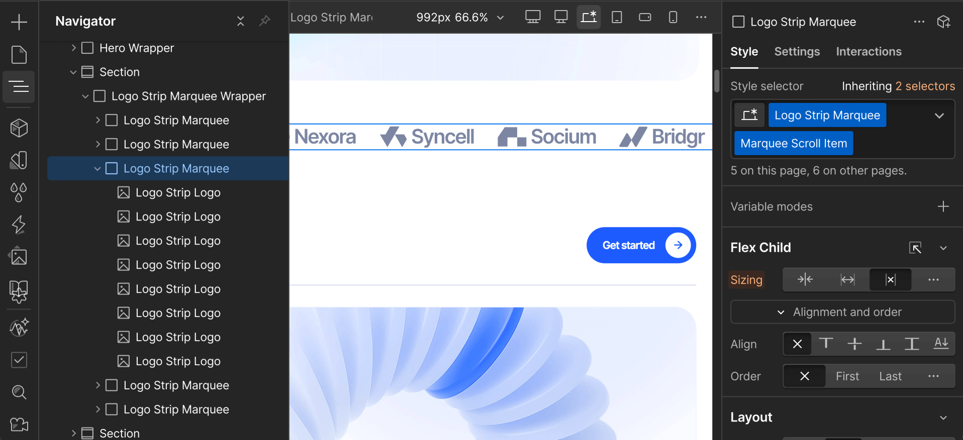 Marquee Structure - Investflow Webflow Template
