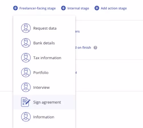 How to add an agreement signature stage to a Worksuite automated onboarding workflow