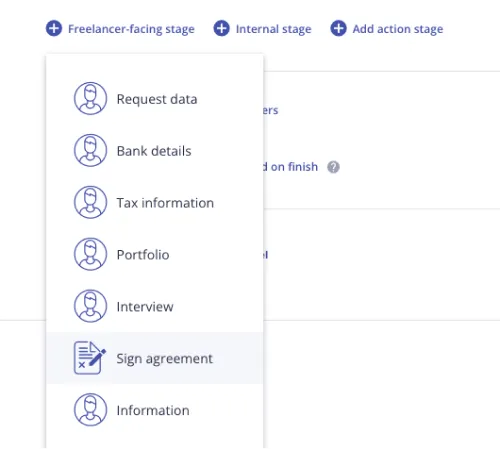 How to add an agreement signature stage to a Worksuite automated onboarding workflow