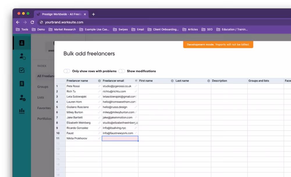 Worksuite freelancer management system - AI Smart Bulk Uploader 2