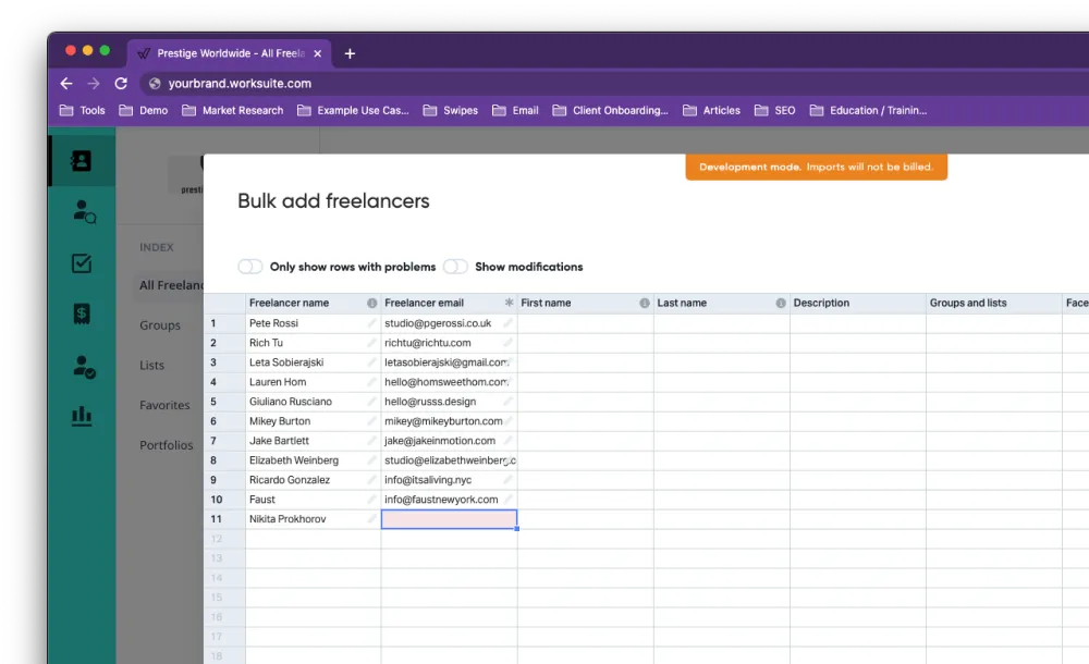 Worksuite freelancer management system - AI Smart Bulk Uploader 2