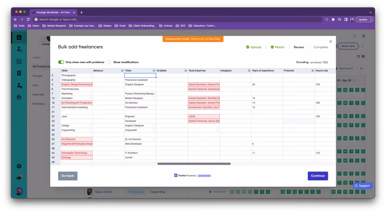 Worksuite contractor management system - fill in the blanks to quickly import your talent rolodex