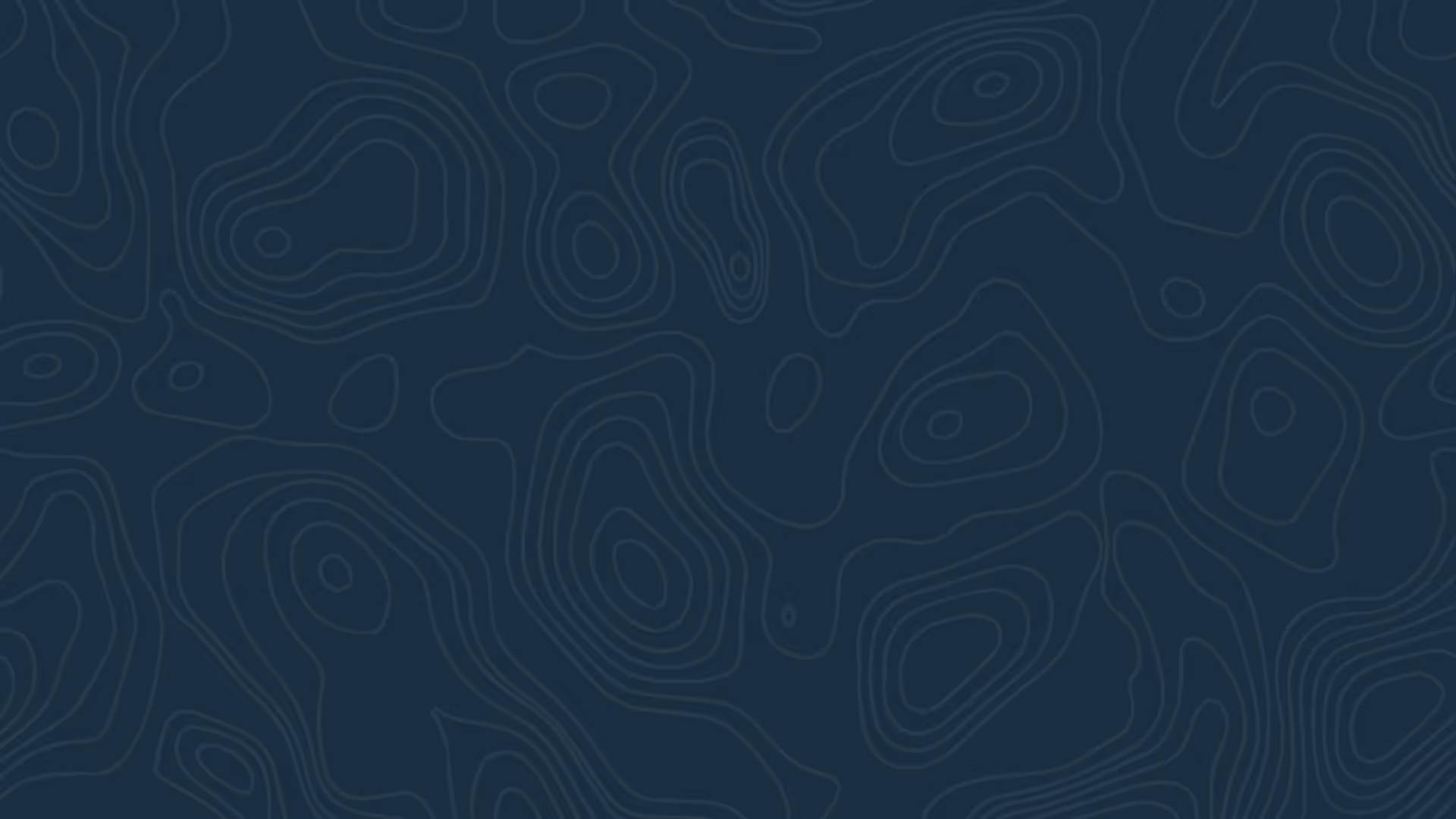 Dark blue background with subtle topographic contour lines forming abstract shapes.