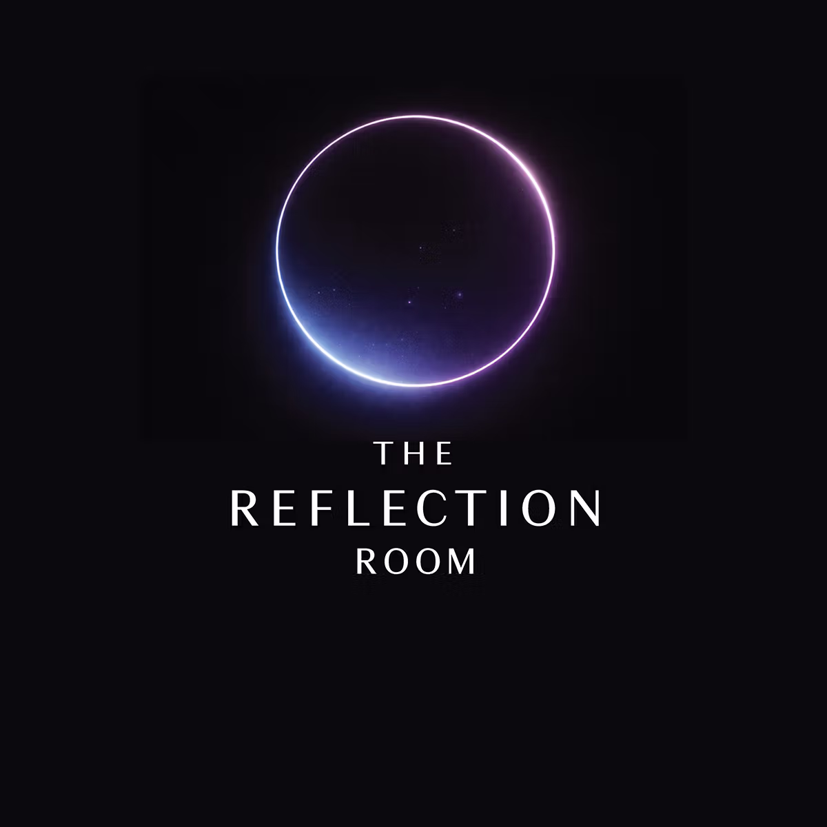 The Reflection Room logo featuring a radiant celestial orb, representing transformation, relaxation, and elevated social experiences at LA Barnhouse Brewery in Ponchatoula, Louisiana.