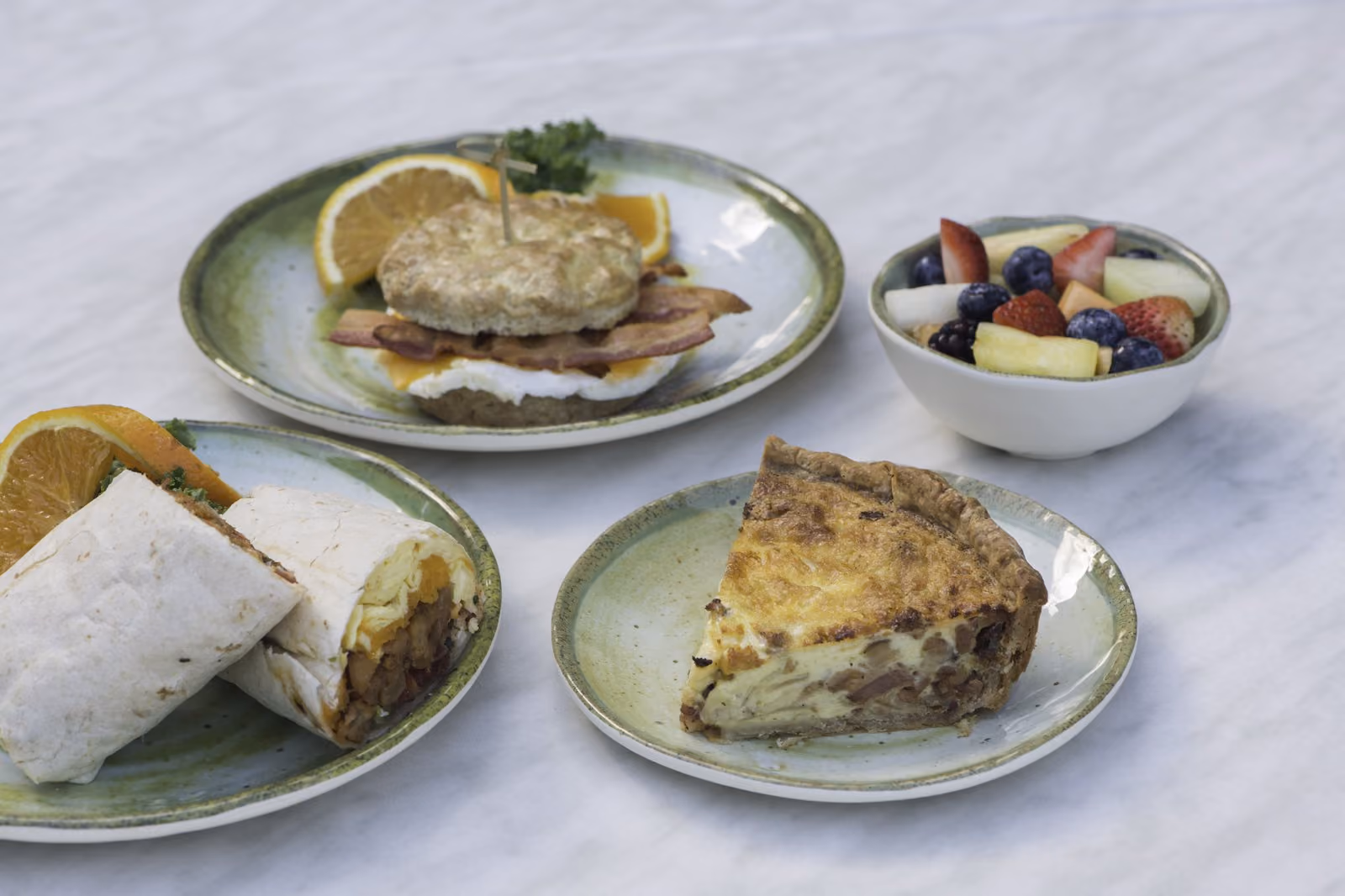 Breakfast spread of pastries and fresh items at The Market, Chesapeake Bay Beach Club
