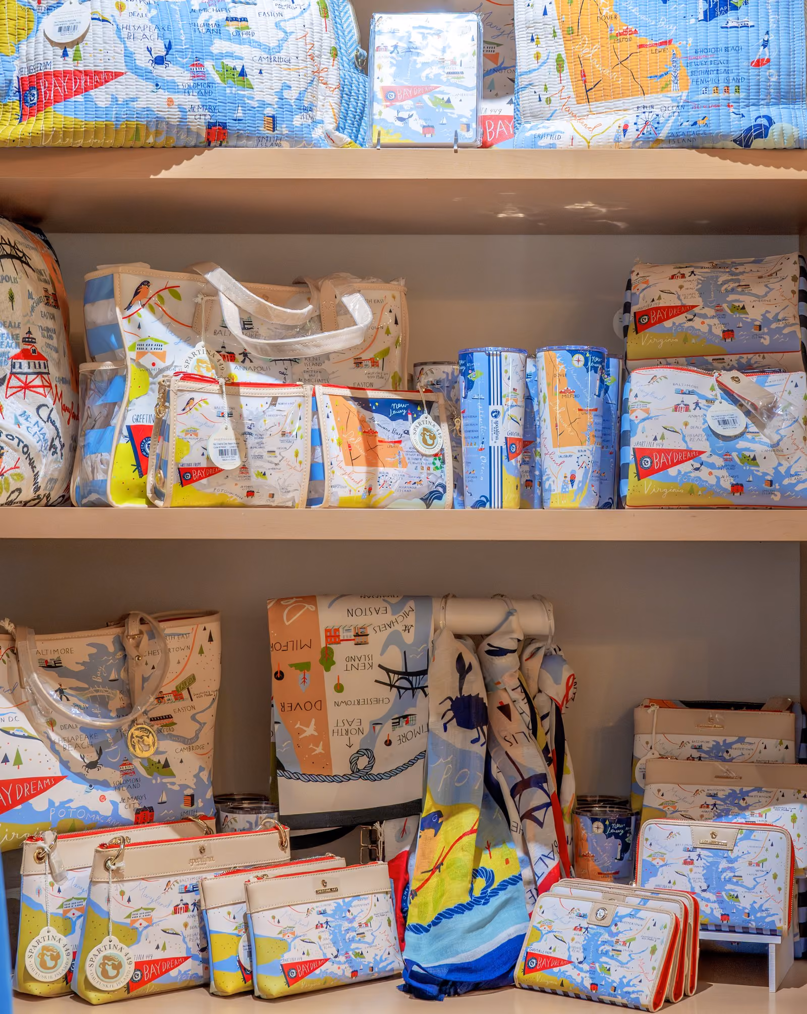 Retail merchandise display at The Market, Chesapeake Bay Beach Club