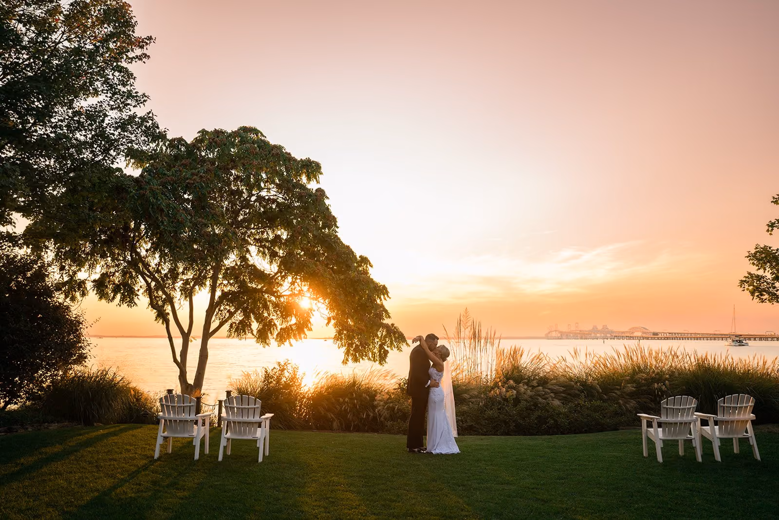 Couple enjoying the grounds at Chesapeake Bay Beach Club resort