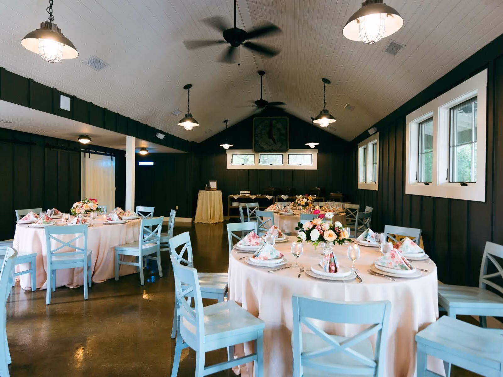 Cozy Tool Shed Bar with warm ambient lighting and comfortable seating for small events and private receptions